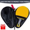 Ping Pong Paddle with Killer Spin + Case for Free - Professional Table Tennis Racket for Beginner and Advanced Players - Improve Your Ping Pong Skills with JT Ping Pong Paddle Set (Yellow) view 4