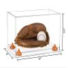 Better Display Cases Acrylic Base and Wall Mountball Catchers Glove Display Case with Clear Case, Orange Risers and Clear Base (A011/V16) view 2
