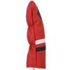 Majek Retro Golf Headcovers Red with White and Blue Stripe Vintage Leather Style 1 5 H Driver Fairway Wood and Hybrid Head Cover Classic Look view 4