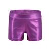 Girls Dance Short Gymnastics Athletic Shorts Sparkle Glitter Tumbling Bottoms (Purple, 120) view 1