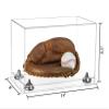 Better Display Cases Acrylic Base and Wall Mountball Catchers Glove Display Case with Clear Case, Silver Risers and Clear Base (A011/V16) view 2