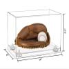 Better Display Cases Acrylic Base and Wall Mountball Catchers Glove Display Case with Clear Case, White Risers and Clear Base (A011/V16) view 2