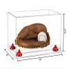 Better Display Cases Acrylic Base and Wall Mountball Catchers Glove Display Case with Clear Case, Red Risers and Clear Base (A011/V16) view 2