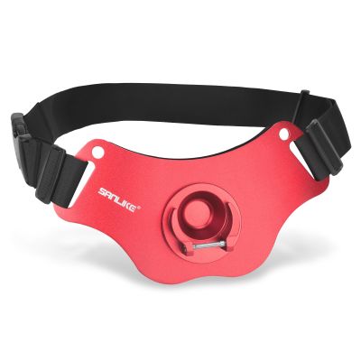SAN LIKE Fishing Belt Rod Holder Aluminum Fishing Waist belt - Adjustable Aluminum/Carbon Fiber Waist Fighting Belt Rod Holder Stand-up Offshore Fishermen Gimbal Pad Fishing Pole Belt(Red)