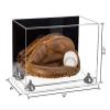Better Display Cases Acrylic Base and Wall Mountball Catchers Glove Display Case with Mirror Case, Silver Risers and Clear Base (A011/V16) view 2