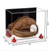 Better Display Cases Acrylic Base and Wall Mountball Catchers Glove Display Case with Mirror Case, Red Risers and Clear Base (A011/V16) view 2