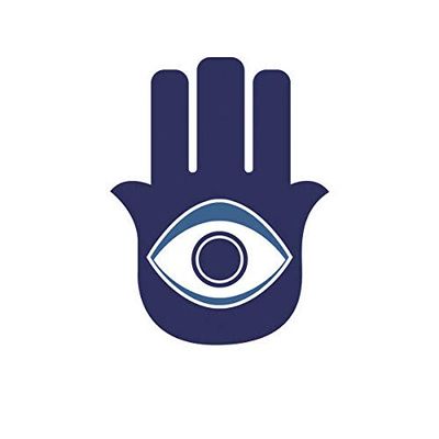 EW Designs Hamsa Hand Amulet Sticker Decal Vinyl Evil Eye Bumper Sticker Vinyl Sticker Car Truck Decal 5"