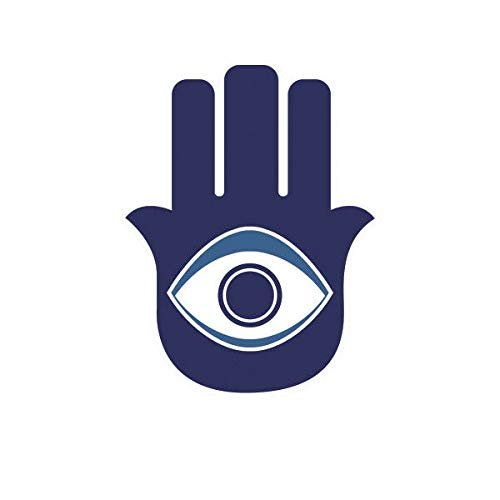 EW Designs Hamsa Hand Amulet Sticker Decal Vinyl Evil Eye Bumper Sticker Vinyl Sticker Car Truck Decal 5"