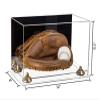 Better Display Cases Acrylic Base and Wall Mountball Catchers Glove Display Case with Mirror Case, Gold Risers and Clear Base (A011/V16) view 2