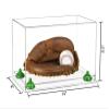 Better Display Cases Acrylic Base and Wall Mountball Catchers Glove Display Case with Clear Case, Green Risers and Clear Base (A011/V16) view 2