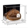Better Display Cases Acrylic Base and Wall Mountball Catchers Glove Display Case with Mirror Case, White Risers and Clear Base (A011/V16) view 2