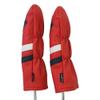 Majek Retro Golf Headcovers Red with White and Blue Stripe Vintage Leather Style 3 & 5 Fairway Wood Head Cover Classic Look view 4