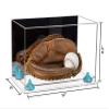 Better Display Cases Acrylic Base and Wall Mountball Catchers Glove Display Case with Mirror Case, Light Blue Risers and Clear Base (A011/V16) view 2