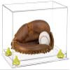 Better Display Cases Acrylic Base and Wall Mountball Catchers Glove Display Case with Clear Case, Yellow Risers and Clear Base (A011/V16) view 1