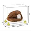 Better Display Cases Acrylic Base and Wall Mountball Catchers Glove Display Case with Clear Case, Yellow Risers and Clear Base (A011/V16) view 2