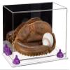 Better Display Cases Acrylic Base and Wall Mountball Catchers Glove Display Case with Mirror Case, Purple Risers and Clear Base (A011/V16) view 1