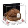 Better Display Cases Acrylic Base and Wall Mountball Catchers Glove Display Case with Mirror Case, Pink Risers and Clear Base (A011/V16) view 2