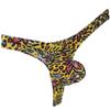 OROCOJUCO Men's Sports Thong Bulge Pouch Tangs Underwear Low Rise Stretchy T-back Hipster G-string Yellow Azalea Large view 1