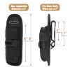 LIVANS Tactical Flashlight Pouch Holster, Rotatable Flashlight Holder Belt Clip Tactical Torch Carry Case with 360 Degree Carabiner Reel Clip view 3