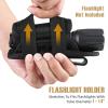LIVANS Tactical Flashlight Pouch Holster, Rotatable Flashlight Holder Belt Clip Tactical Torch Carry Case with 360 Degree Carabiner Reel Clip view 4