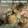 LIVANS Tactical Molle Dump Pouch, Magazine Recovery Pouch Drastring Ammo Bag Belt Utility Fanny Adjustable Military Holster Bag Outdoor for Airsoft Paintball Hunting Gear with D-Ring Grimlock view 4