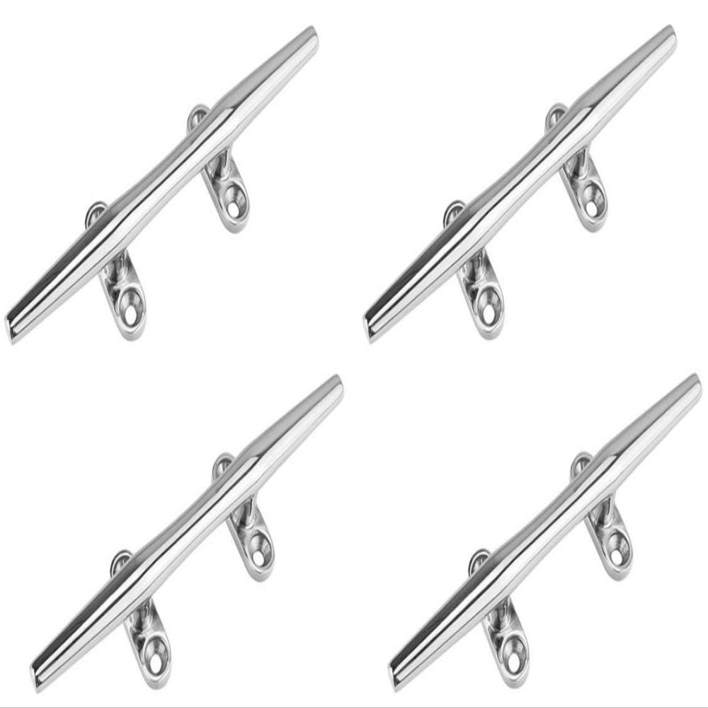 Four Marine Grade Stainless Steel Cleats 4"
