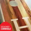 Skip's Garage Custom Multicolor White Monogram Cornhole Set - Letter G + All Weather Bags - Include Edge Lights view 2