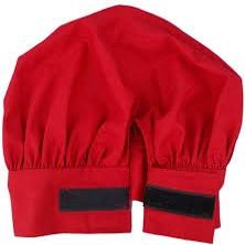 CHEFSKIN Adult Chef Hat Fully Adjustable Soft Fabric Vibrant RED Color