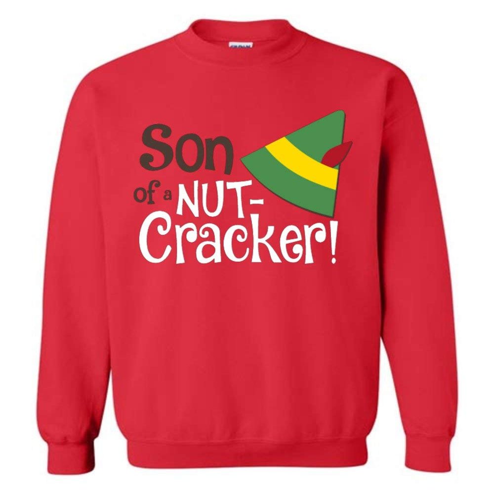 Absurd Ink Son of a Nutcracker - Elf - Sweatshirt (Red, Small)