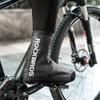 ROCKBROS Cycling Shoe Covers Thermal Bike Shoe Covers Windproof Shoe Warmers Overshoes Mountain Road Bike Shoes Covers Fleece Black view 2