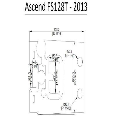 Ascend 2013 FS128T Cockpit kit Kayak Boat EVA Decking Mat Pads Kit 1/4" (Medium Gray)