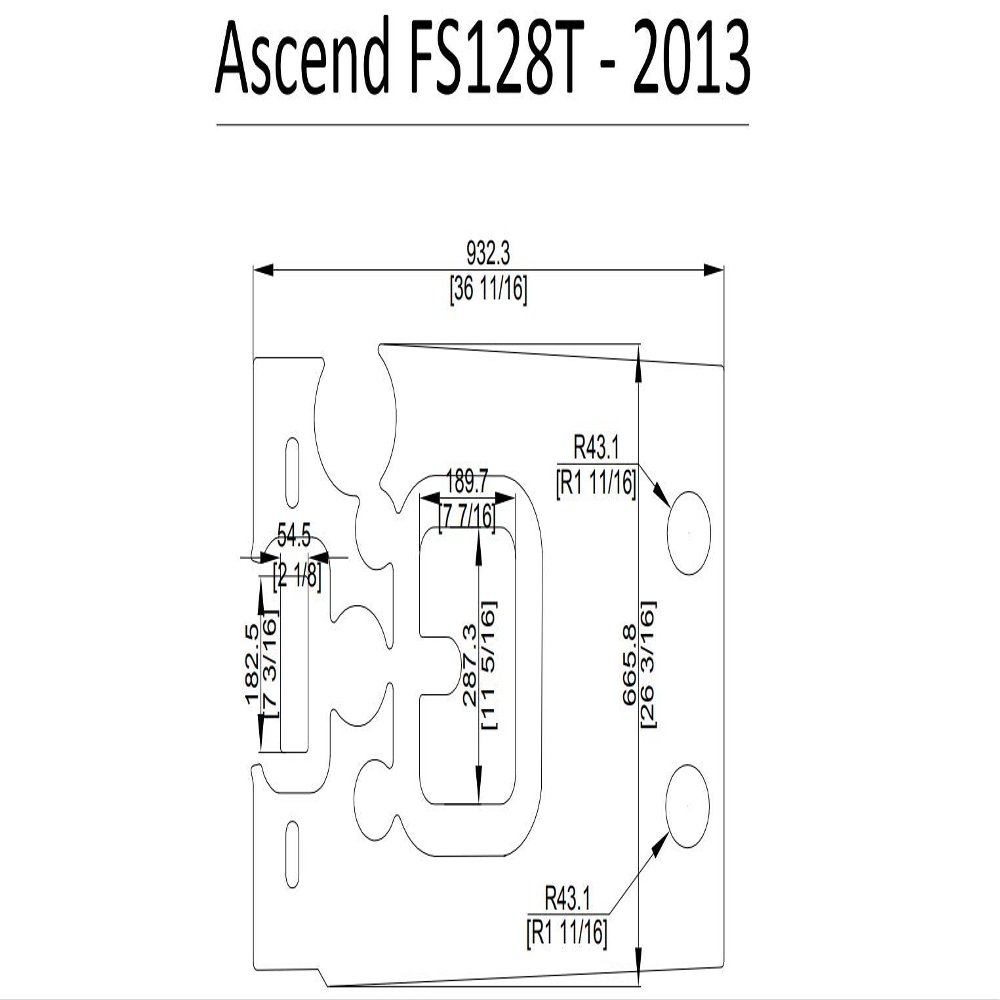 Ascend 2013 FS128T Cockpit kit Kayak Boat EVA Decking Mat Pads Kit 1/4" (Medium Gray)