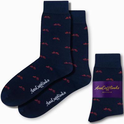AUSCUFFLINKS Cyclist Rider Bike Socks Tour De France Cycling Fan | Work Socks for Him | Bday Gift for Her (Cyclist)