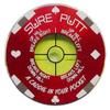 Sure Putt Pro - Golf Putting Aid & Green Reader - Red Poker Chip view 1