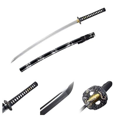 LQDSDJ Black Samurai Japanese Sword-Katana Sword Hand-Forged