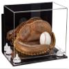 Better Display Cases Acrylic Base and Wall Mountball Catchers Glove Display Case with Mirror Case, White Risers, Clear Base and Wall Mount (A011/V16) view 1