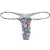 OROCOJUCO Sexy Men's Posing Micro Bikini Thong Underwear Slim Cut Swim G-String Hipster Tangas White Twine Pattern Large view 1
