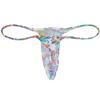 OROCOJUCO Sexy Men's Posing Micro Bikini Thong Underwear Slim Cut Swim G-String Hipster Tangas White Twine Pattern Large view 3