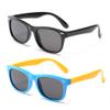 JUSLINK Toddler Sunglasses, Polarized Flexible Boys Girl Baby and Kids Sunglasses Age 2 to 10 (Black+Blue) view 1