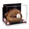 Better Display Cases Acrylic Base and Wall Mountball Catchers Glove Display Case with Mirror Case, Pink Risers, Clear Base and Wall Mount (A011/V16) view 2