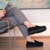 DL Men's Memory Foam Moccasin Slippers Breathable Moccasin Slippers Micro Wool House Shoes Anti-Slip Sole Indoor Outdoor, Black, 10 view 3