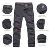 JOMLUN Boy's Fleece Lined Hiking Pants Waterproof Windproof Warm Soft Shell Outdoor Cargo Pants Snow Ski Walking Trousers view 4
