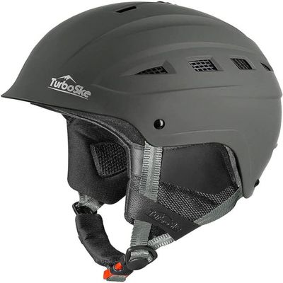 TurboSke Ski Helmet, Snowboard Helmet, Snow Sports Helmet for Men Women and Youth (Gray, M)
