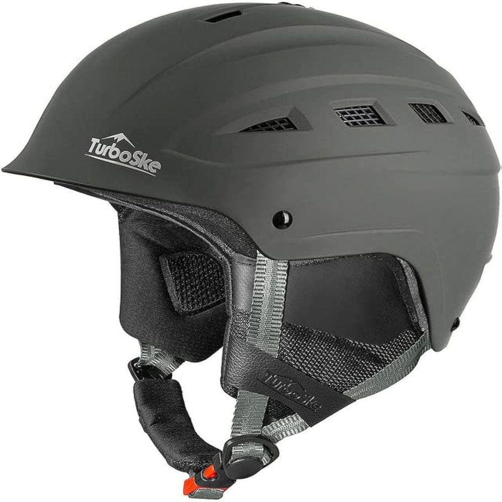 TurboSke Ski Helmet, Snowboard Helmet, Snow Sports Helmet for Men Women and Youth (Gray, M)