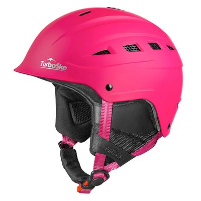 TurboSke Ski Helmet, Snowboard Helmet, Snow Sports Helmet for Men Women and Youth (Pink, L)