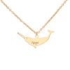 SENFAI Stainless Steel Save Narwhal Bar Necklace Custom Name Jewelry for Women(Hope1, Gold-Plated-Stainless-Steel) view 1