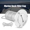 Aramox Marine Deck Filler, 316 Stainless Steel, 1.5inch Keyless Gas Fuel Fill for Boat view 4