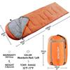 3-4 Season Sleeping Bag for Adults & Kids, Lightweight Warm Cold Weather Camping Bag with Waterproof Compression Sack  Portable for Hiking, Backpacking, Traveling & Outdoor Adventures (Mandarin Red) view 2