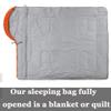 3-4 Season Sleeping Bag for Adults & Kids, Lightweight Warm Cold Weather Camping Bag with Waterproof Compression Sack  Portable for Hiking, Backpacking, Traveling & Outdoor Adventures (Mandarin Red) view 3