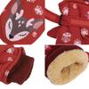 Kids Boys Girls Ski Gloves Warm Waterproof Snow Cycling Riding Toddlers Mittens (Red) view 4